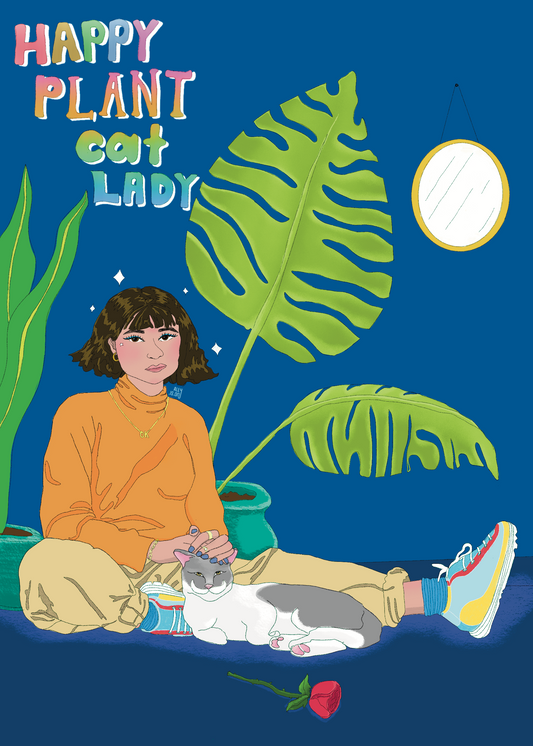 Happy Plant Cat Lady