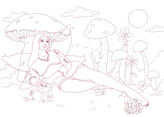 Mushroom Kingdom - Coloring page